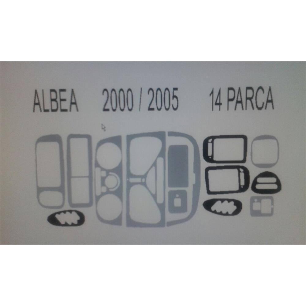 Fiat Albea 2002/2006 Arası 14 Parça Torpido Kaplama