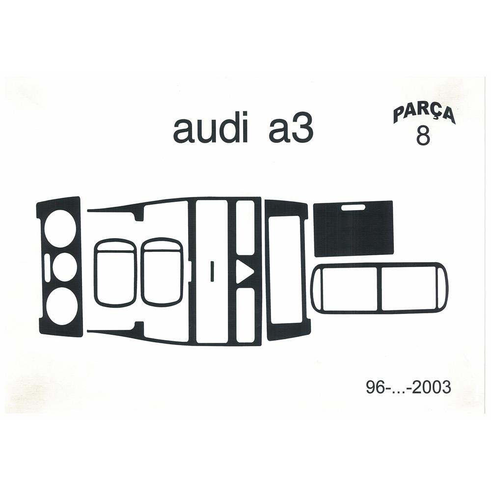 Audi A3 1999/2003 Arası 8 Parça Torpido Kaplama