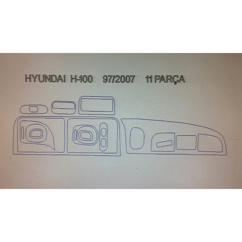 Hyundai H-100 1996 - 2004 11 Parça Torpido Kaplama