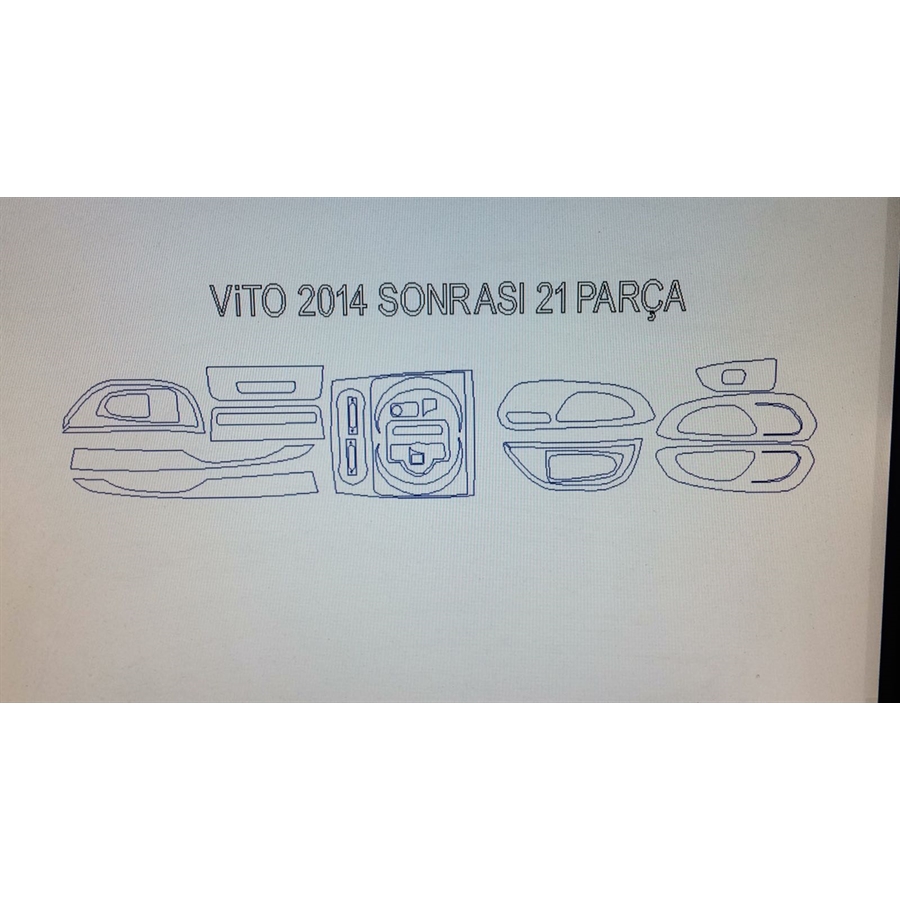 Mercedes Vıto 111-115-122 2014 Sonrası 21 Parça Fil Dişi Torpido Kaplama
