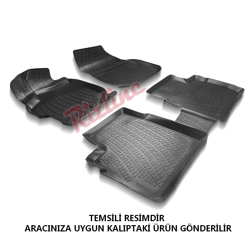Seat İbiza III 2002-2007 3D Havuzlu Paspas Siyah