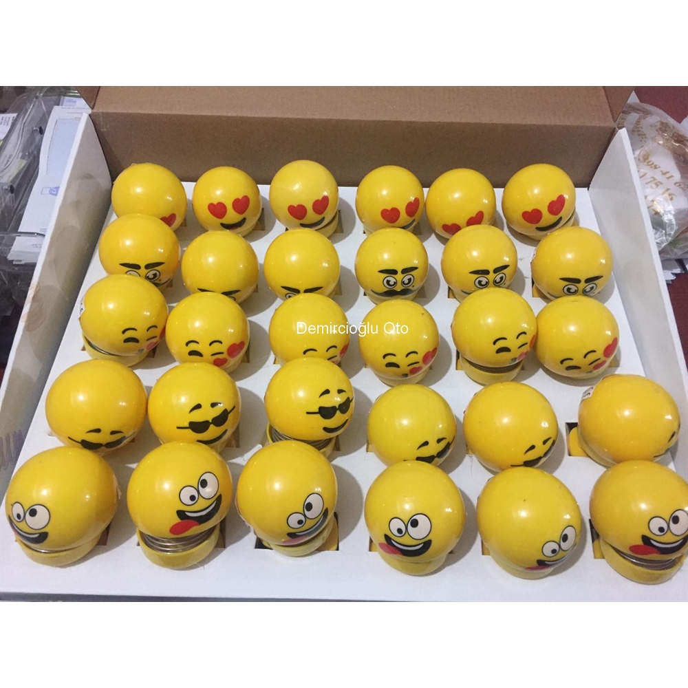 Sevimli Emoji Zıp Zıp Kafalar Kafa Sallayan Emojiler 30'Lu Paket