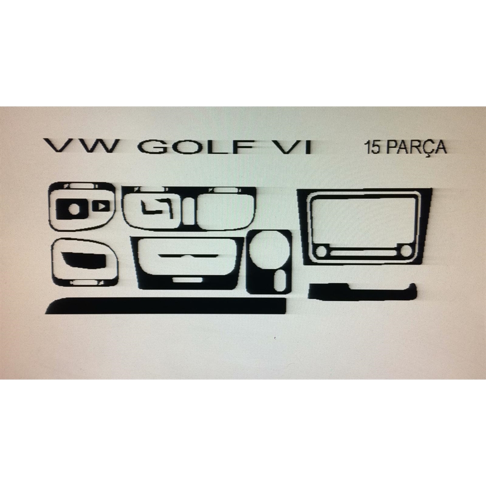 Wolkswagen Golf 6 15 Parça Torpido Kaplama