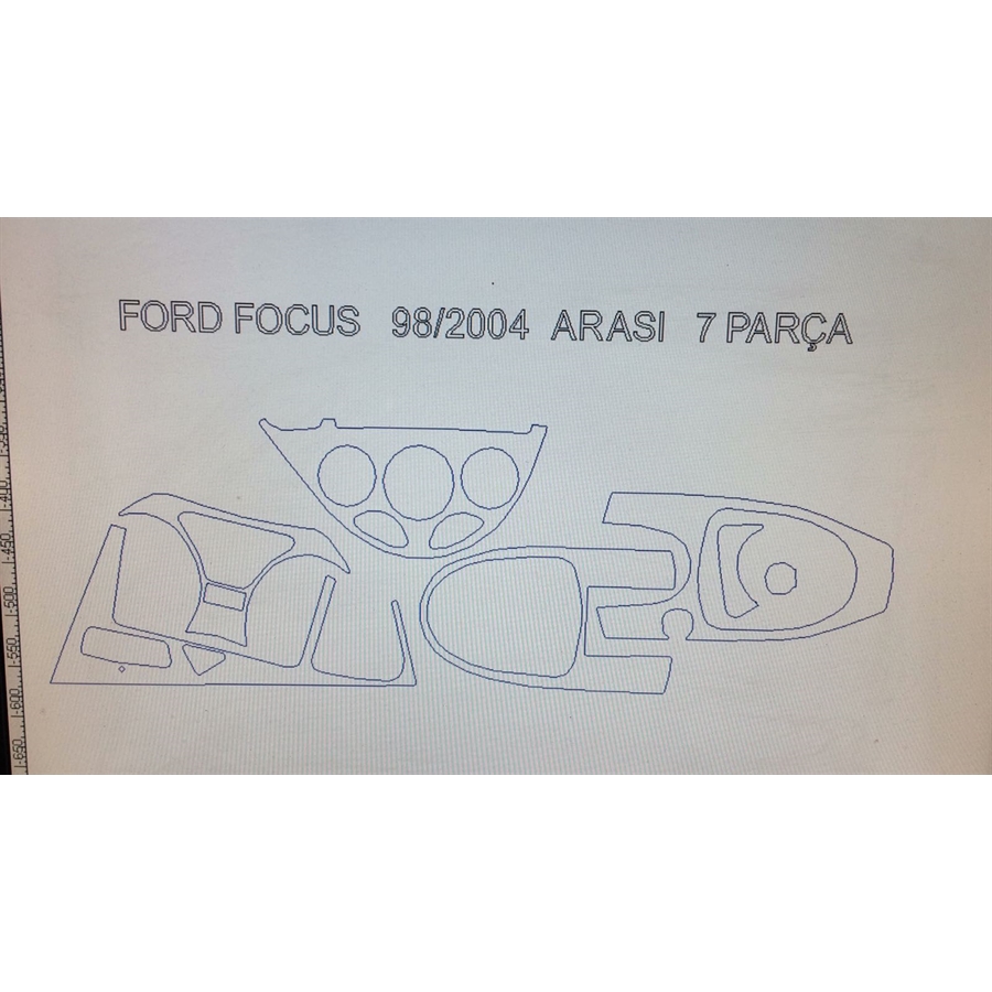 Ford Focus 1998/2005 Arası 7 Parça Torpido Kaplama