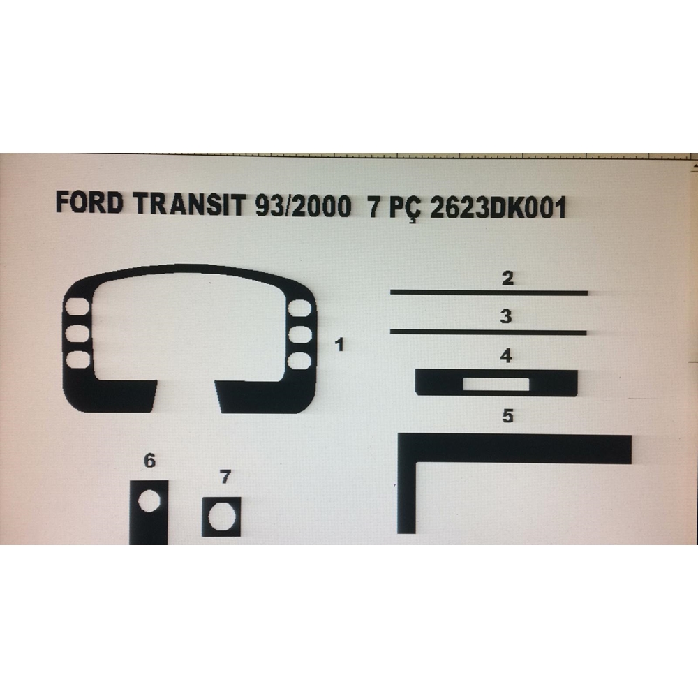 Ford Transit Torpido Kaplama Seti 1995 - 1999 Arası