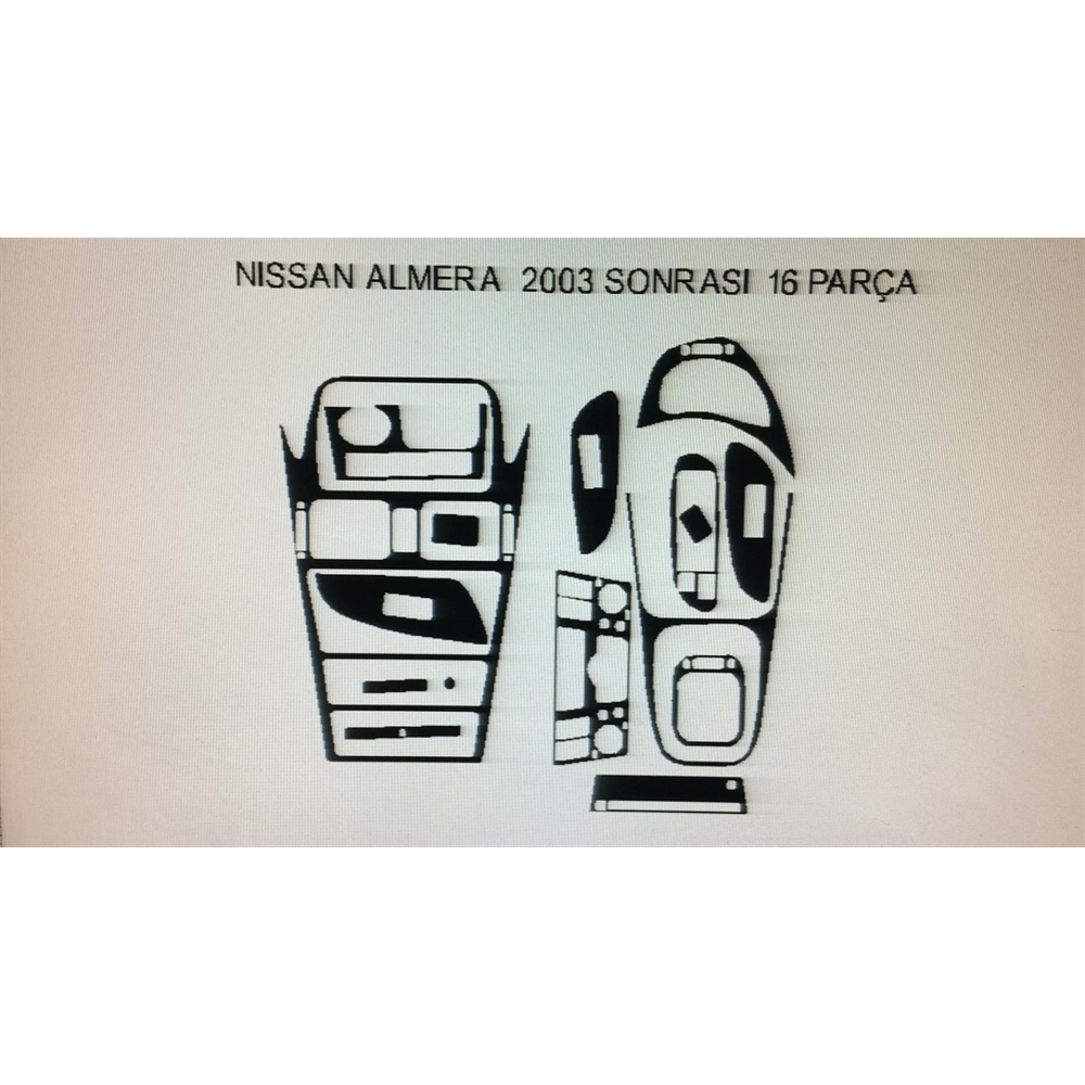 Nissan Almera 2003 Sonrası 13 Parça Torpido Kaplama