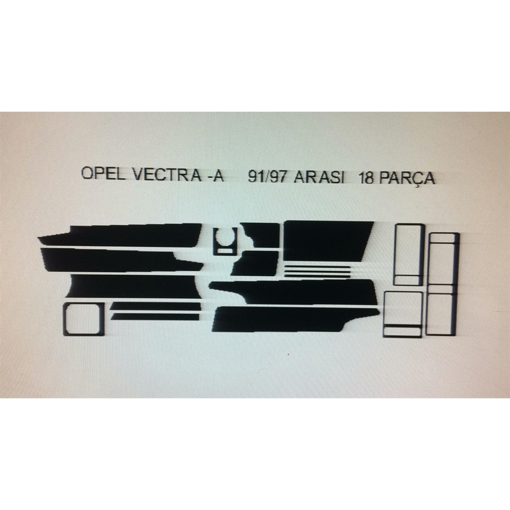 Opel Vectra A 1991 - 1996 Arası 15 Parça Torpido Kaplama