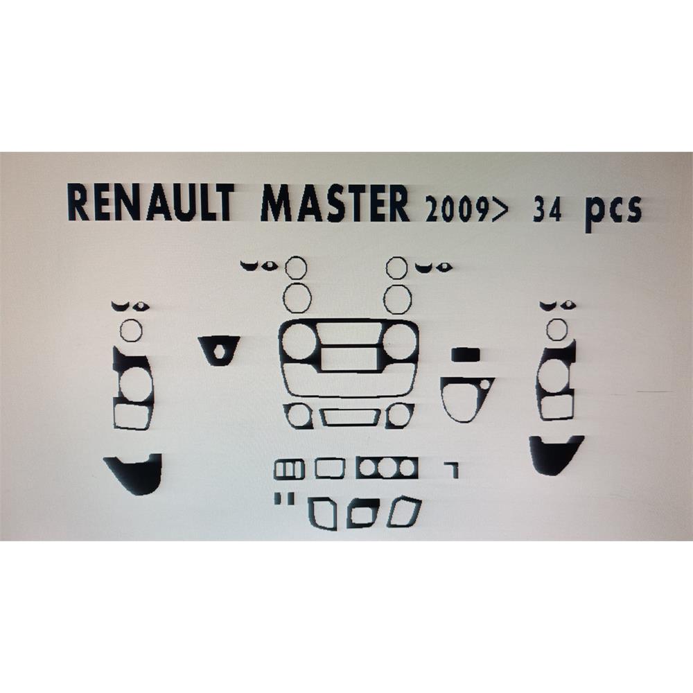 Renault Master 2010 Sonrası 34 Parça Torpido Kaplama