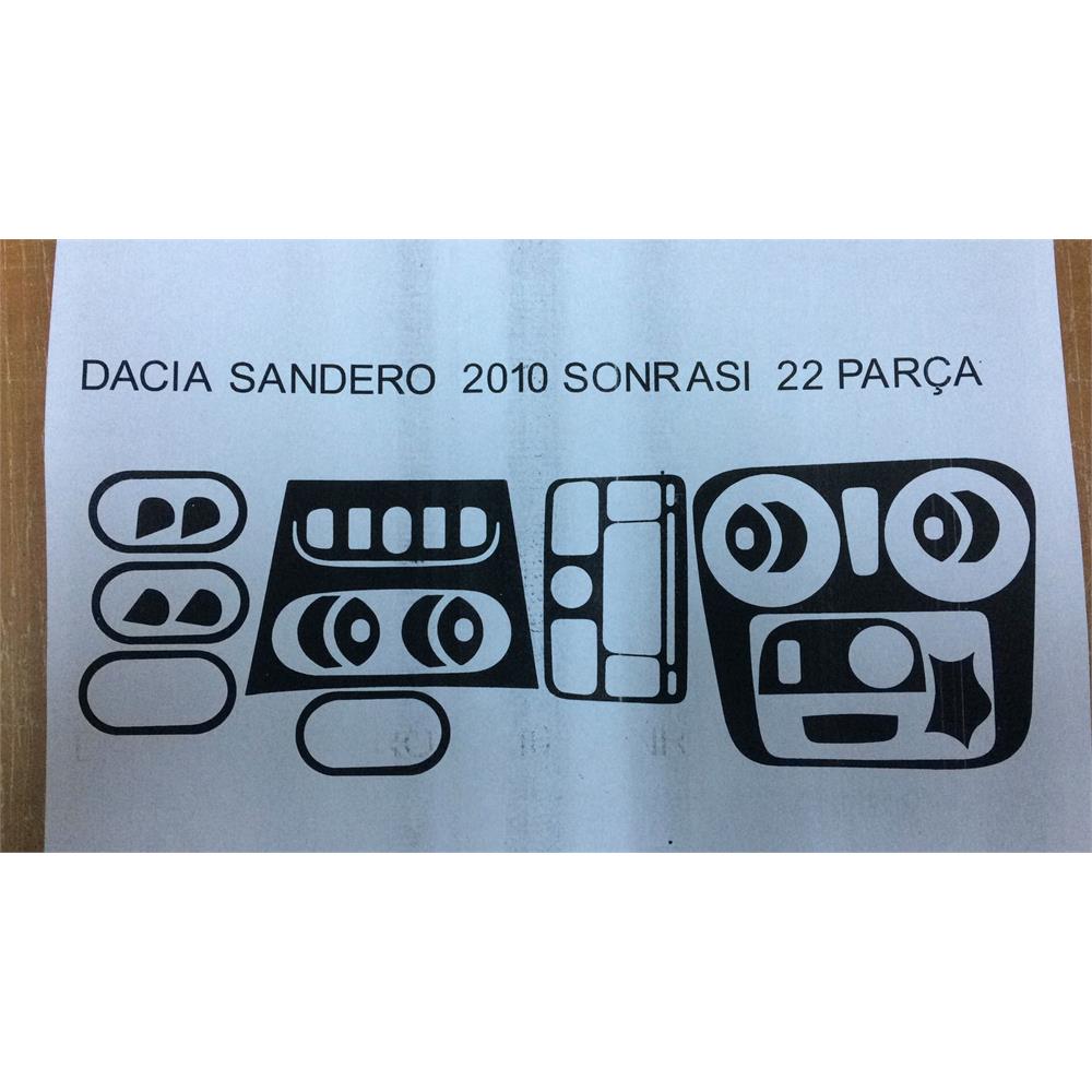 Dacia Sandero 2010 Sonrası 22 Parça Torpido Kaplama Sedef Ceviz Yeni Renk Desen