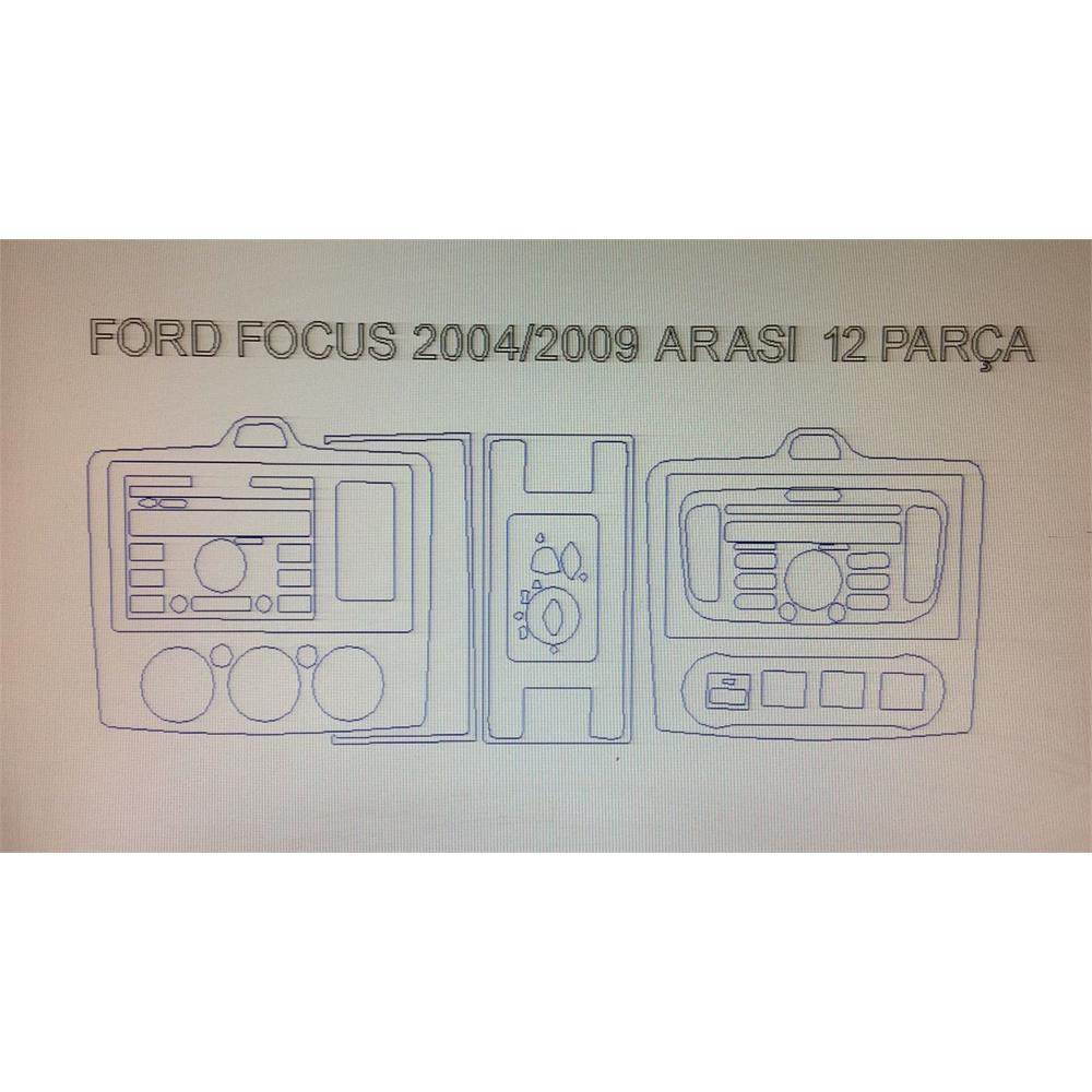 Ford Focus 2004-2009 Arası 12 Parça Torpido Kaplama