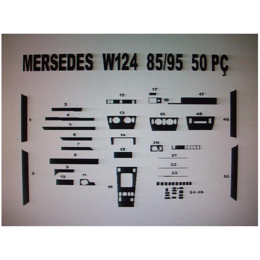 Mercedes W124 Kasa 200 E 1985 Ve 1995 Arası 50 Parça Kaplama