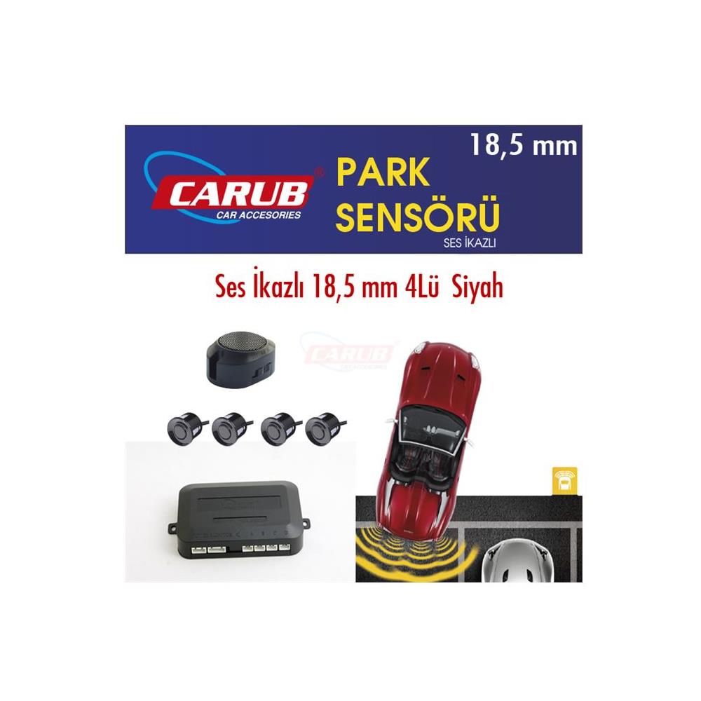 Carub Park Sensörü Ses İkazlı 18.5mm 4Lü Siyah BR0015918
