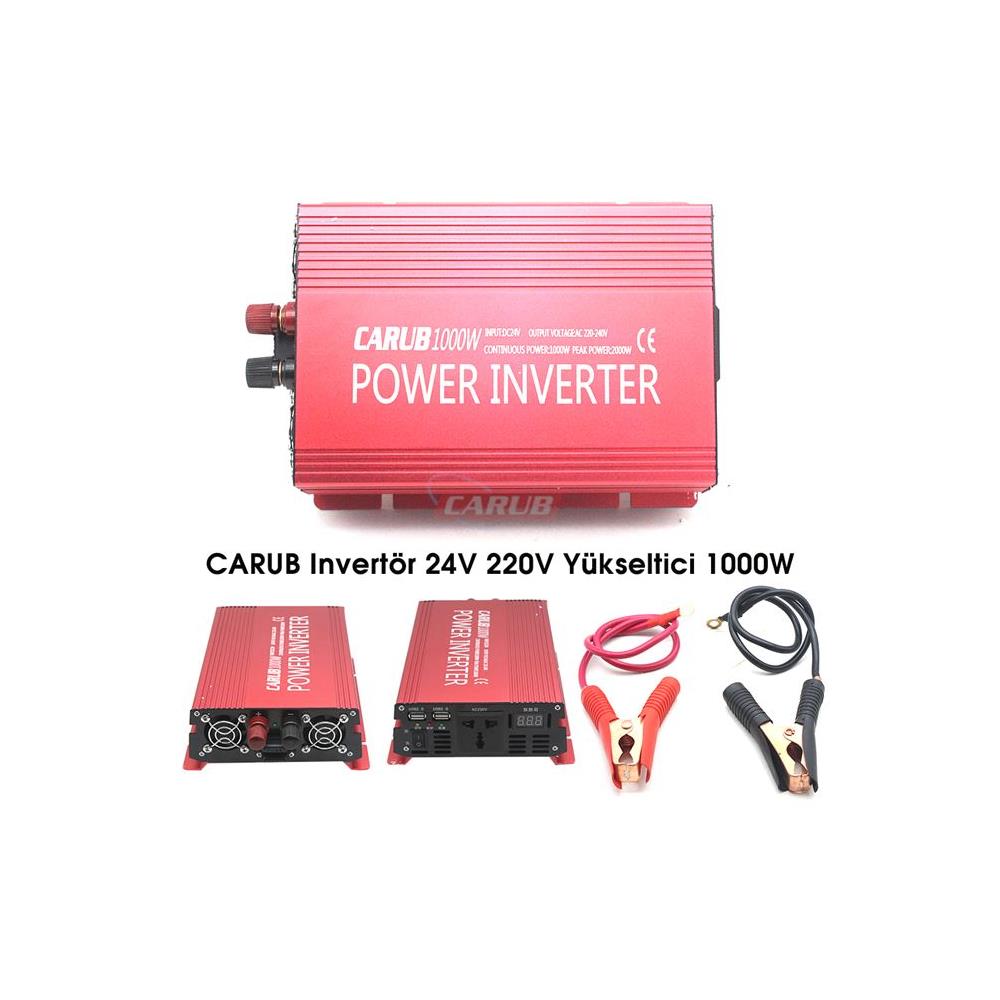 Carub Invertör 24V1000W 220V Yükseltici+USB Çıkış BR4621762