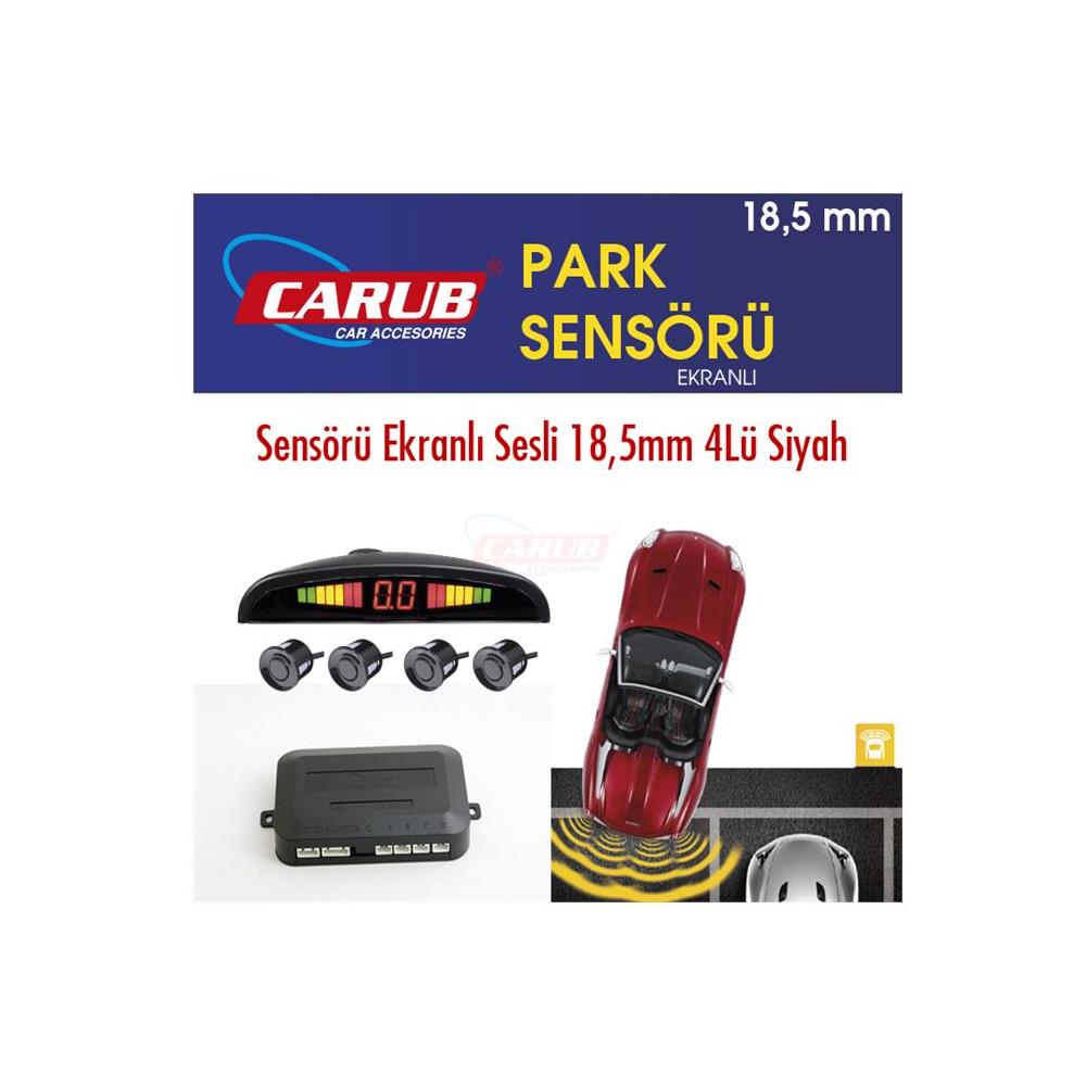 Park Sensörü Ekranlı Sesli 18,5mm 4Lü Siyah BR0015914