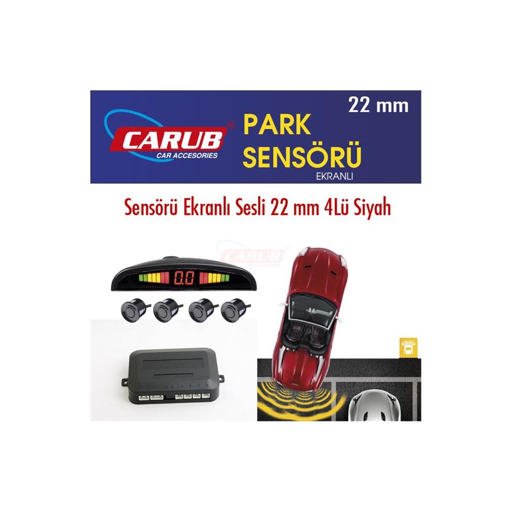 Park Sensörü Ekranlı Sesli 22mm 4Lü Siyah BR0015915