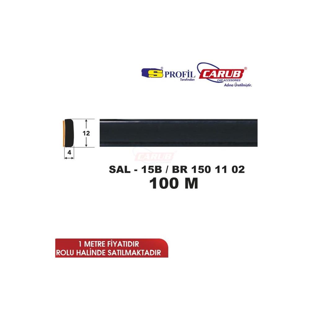 Çıta SAL 15-B 12mmx100M Parlak Siyah BR1501102
