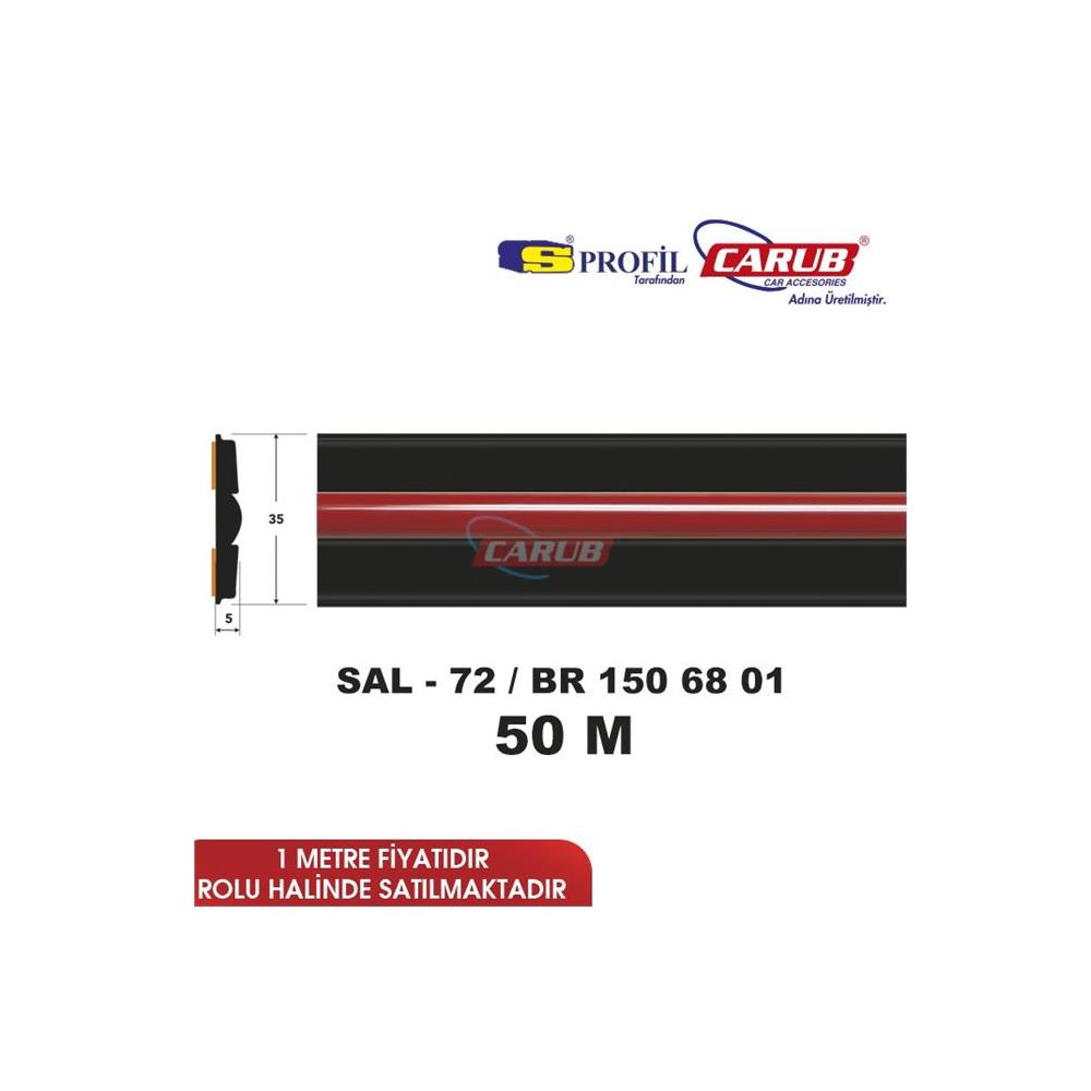 Çıta SAL 72 35mmx50M kt Siyah Ortası Kırmızı BR1506801