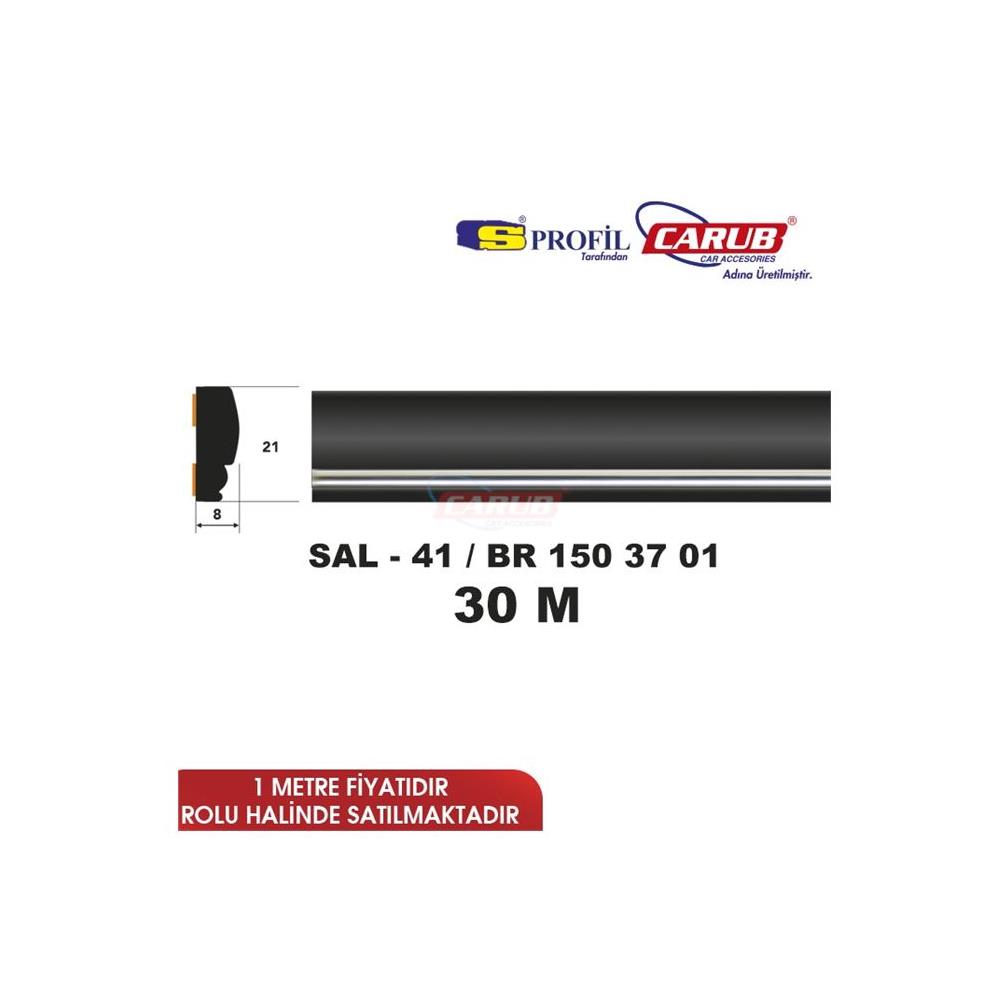 Çıta SAL 41 21mmx30M Siyah Şerit Krom BR1503701