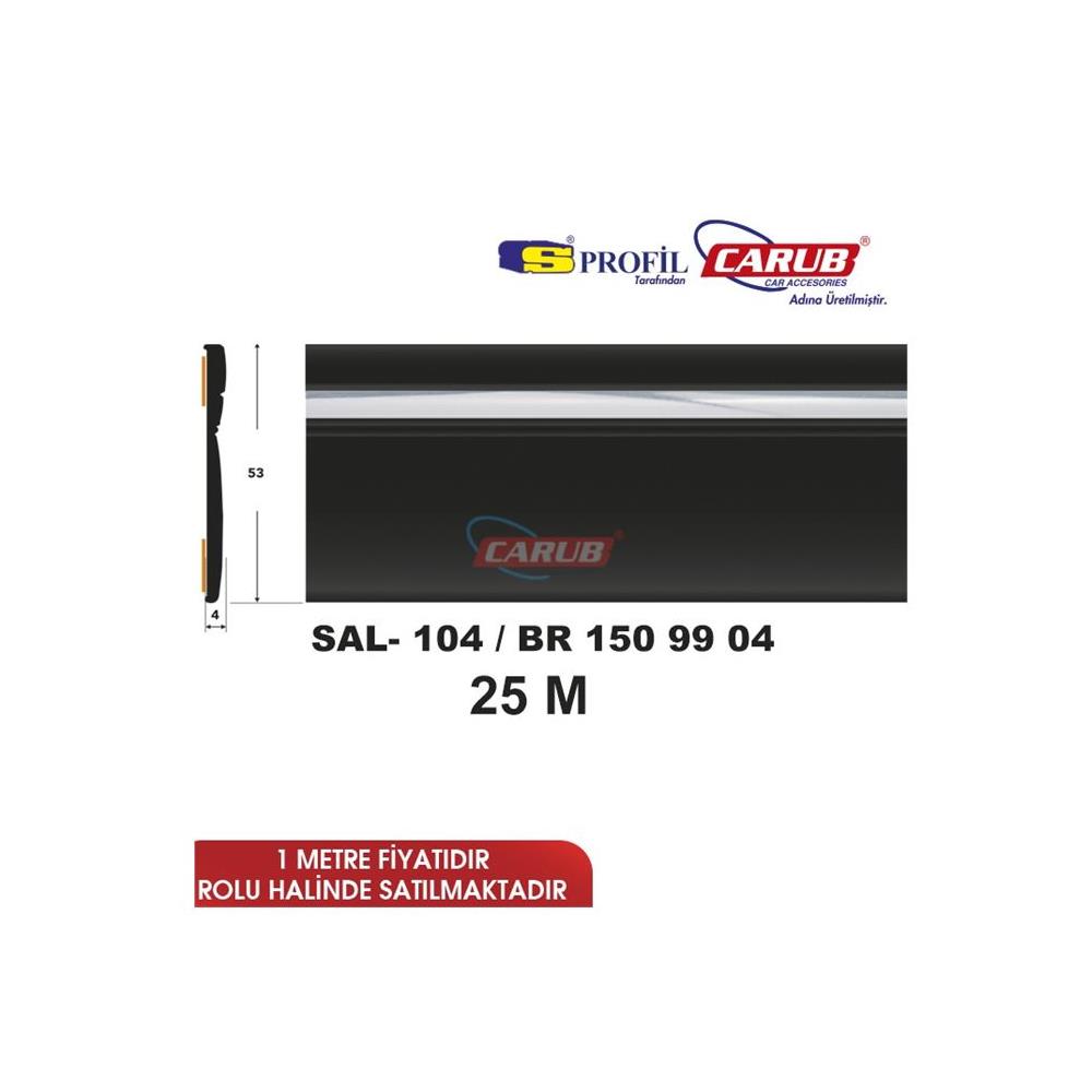 Çıta SAL 104 53mmx25M Siyah Krom kt BR1509904