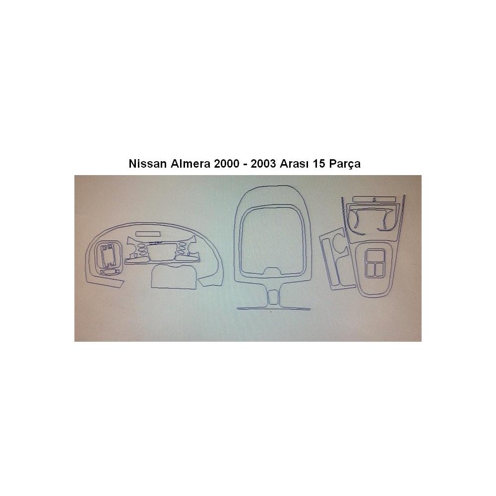 Nissan Almera 2000 - 2003 Arası 18 Parça Torpido Kaplama